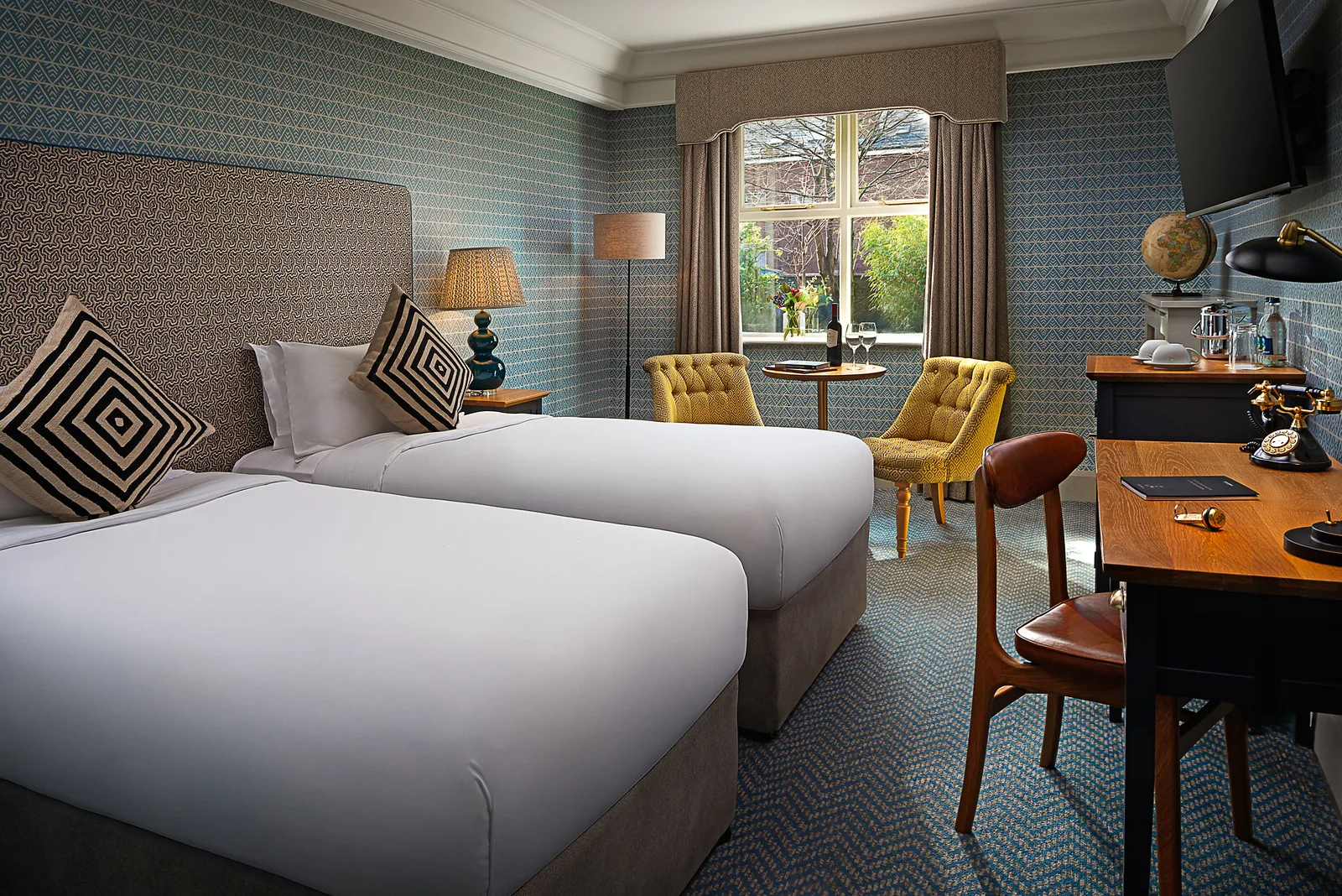 Twin room for business travel at The Schoolhouse Hotel Dublin