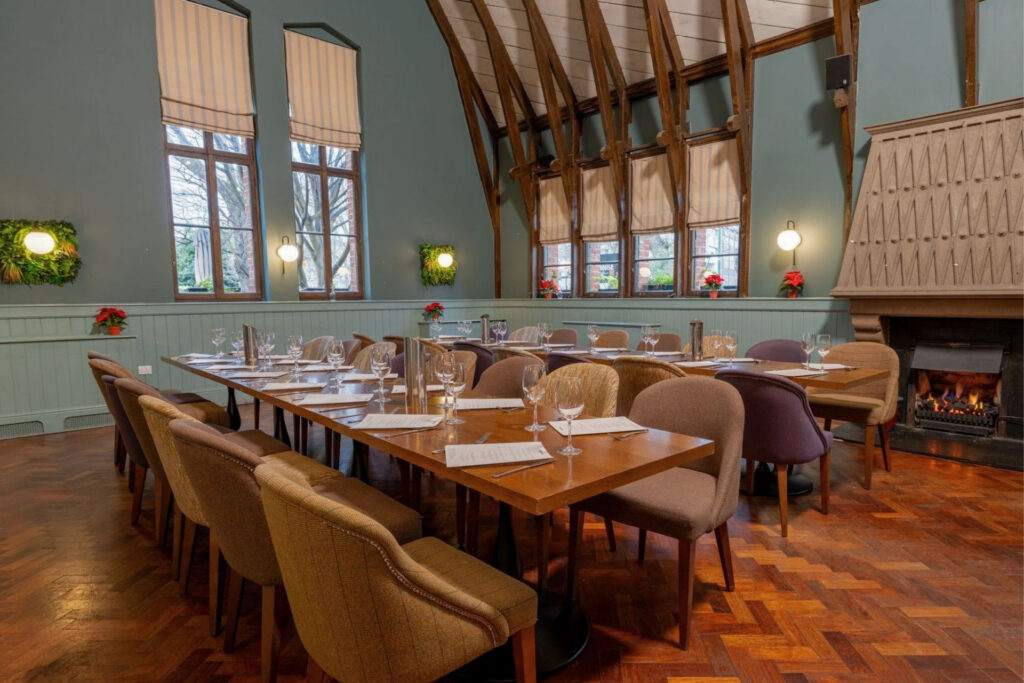 Blue-Room-Corporate-meal-fireplace-1